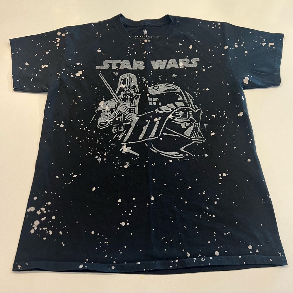 Adult Junk Food Clothing Black and White Splatter Tee